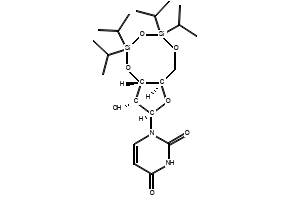 3',5'-O-(1,1,3,3-Tetraisopropyl-1,3-disiloxanediyl)uridine structure, CAS 131474-72-1