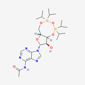 Adenosine, N-acetyl-3',5'-O-[1,1,3,3-tetrakis(1-Methylethyl)-1,3-disiloxanediyl]- structure, CAS 828247-65-0
