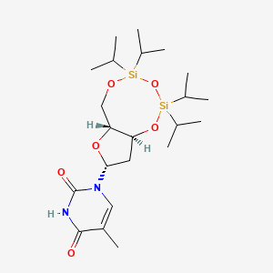 1-[2-deoxy-3,5-O-(1,1,3,3-tetraisopropyldisiloxane-1,3-diyl)-β-D-ribofuranosyl]thymine structure, CAS 97626-18-1