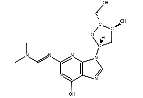 2'-DEOXY-N2-DIMETHYLAMINOMETHYLENE-GUANOSINE structure, CAS 17331-13-4