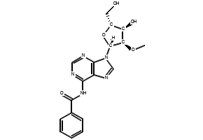 N6-Benzoyl-2'-O-Methyl-adenosine structure, CAS 85079-00-1