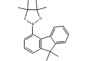 4 - boric acid pinacol ester - 9, 9 - dimethyl fluorene structure, CAS 1365692-79-0