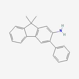 9,9-dimethyl-3-phenyl-fluoren-2-amine structure, CAS 2A-1172974