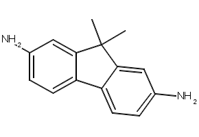 9,9-dimethyl-9H-fluorene-2,7-diamine structure, CAS 216454-90-9
