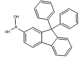 9,9-diphenyl-9H-fluoreN-2-ylboronicacid structure, CAS 400607-31-0