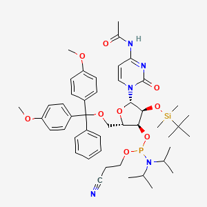 5'-O-DMT-2'-O-TBDMS-N4-Acetyl-L-Cytidine 3'-CE phosphoramidite structure, CAS 237060-94-5