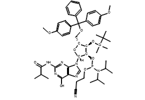 3'-TBDMS-ibu-rG Phosphoramidite structure, CAS 1445905-51-0