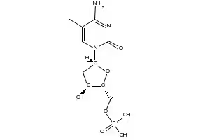 2'-deoxy-5-methylcytidine 5'-monophosphate structure, CAS 2498-41-1