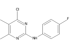 4-Chloro-5,6-dimethyl-2-(4-fluorophenylamino)pyrimidine structure, CAS 199463-20-2
