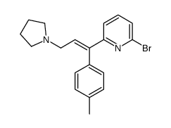(E) - 2 - bromine - 6 - (3 - (pyrrole alkyl - 1 - base) - 1 - methyl phenyl allyl) pyridine structure, CAS 1246857-70-4