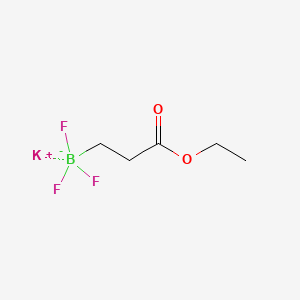 Potassium 3-trifluoroboratopropionate ethyl ester structure, CAS 1023357-64-3