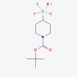 PotassiuM N-boc-piperidinyl-4-trifluoroborate structure, CAS 1430219-71-8