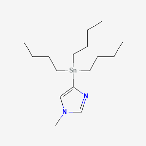 N-Methyl-4-(tributylstannyl)imidazole structure, CAS 446285-73-0