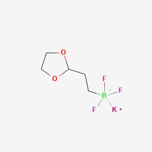 PotassuiM 1,3-dioxocyclopentyl propyl trifluoroborate structure, CAS 1427190-91-7