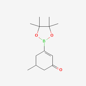 5-Methyl-2-cyclohexene-1-one-3-boronic acid pinacol ester structure, CAS 1187055-94-2