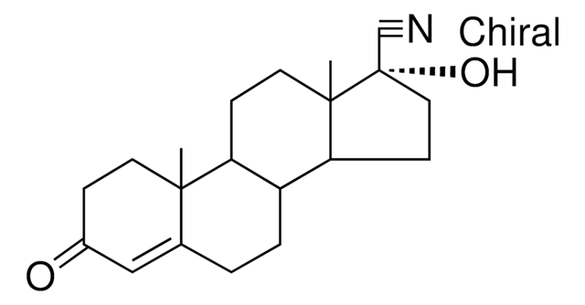 (17alpha)-17-hydroxy-3-oxoandrost-4-ene-17-carbonitrile structure, CAS 77881-13-1