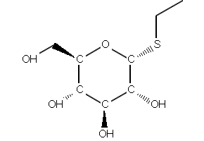 Ethyl α-Thioglucopyranoside structure, CAS 13533-58-9