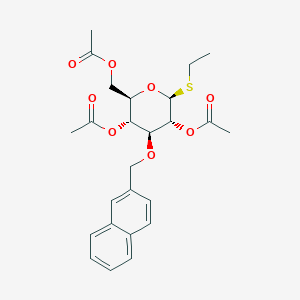 Ethyl 2,4,6-tri-O-acetyl-3-O-(2-naphthyl)methyl-1-thio-β-D-glucopyranoside structure, CAS 352008-02-7