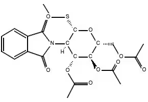 Ethyl 3,4,6-tri-O-acetyl-2-deoxy-2-phthalimido-b-D-thioglucopyranoside structure, CAS 99409-32-2