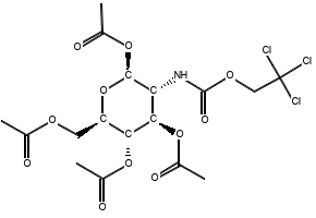 1,3,4,6 - Tetra-O-acetyl-2-deoxy-2-(2,2,2-trichloroethoxycarbonylamino)- D-glucopyranose structure, CAS 122210-05-3