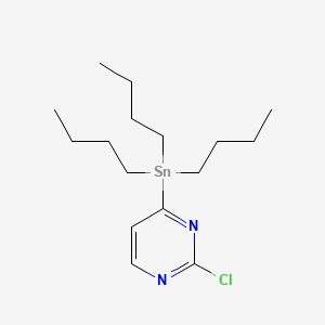 2-Chloro-4-(tributylstannyl)pyrimidine structure, CAS 446286-25-5