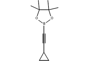 2-(2-cyclopropylethynyl)-4,4,5,5-tetramethyl -1,3,2-dioxaborolane structure, CAS 1432491-43-4