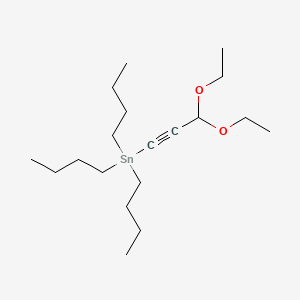 tributyl(3,3-diethoxy-1-propyn-1-yl)-Stannane structure, CAS 81535-78-6
