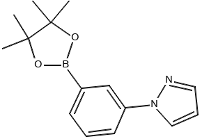 1-[3-(4,4,5,5-TETRAMETHYL-1,3,2-DIOXABOROLAN-2-YL)PHENYL]-1H-PYRAZOLE structure, CAS 852227-94-2