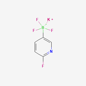 potassium trifluoro(6-fluoropyridin-3-yl)borate structure, CAS 1111732-94-5