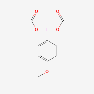 Iodine, bis(acetato-κO)(4-methoxyphenyl)- structure, CAS 16308-14-8