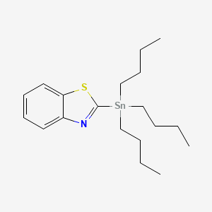2-TRIBUTYLSTANNYLBENZOTHIAZOLE structure, CAS 105445-58-7