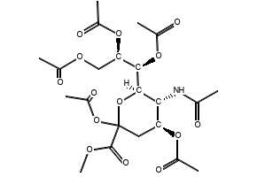 N-acetylneuraminic Acid Methyl Ester 2,4,7,8,9-Pentaacetate structure, CAS 73208-82-9