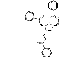 Methyl-2,3,5-tri-O-benzoyl-alpha-D-arabinofuranoside structure, CAS 7473-42-9