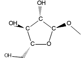 .alpha.-D-Arabinofuranoside, methyl structure, CAS 56607-40-0