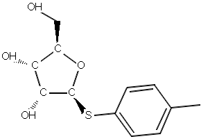 Thiotolyl beta-D-ribofuranoside structure, CAS 1131610-84-8
