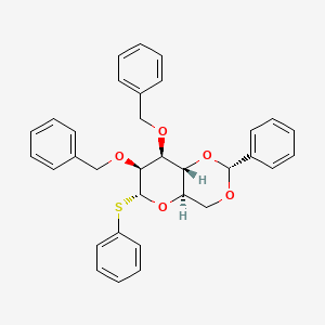 α-D-Mannopyranoside, phenyl 2,3-bis-O-(phenylmethyl)-4,6-O-[(R)-phenylmethylene]-1-thio- structure, CAS 159407-17-7