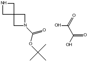tert-Butyl 2,6-diazaspiro[3.3]heptane-2-carboxylate oxalate structure, CAS 1227382-01-5