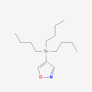 Isoxazole, 4-(tributylstannyl)- structure, CAS 2020067-63-2