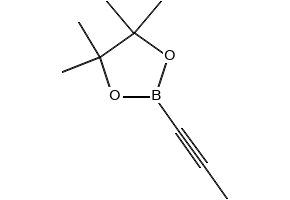 4,4,5,5-Tetramethyl-2-(1-propyn-1-yl)-1,3,2-dioxaborolane structure, CAS 347389-75-7