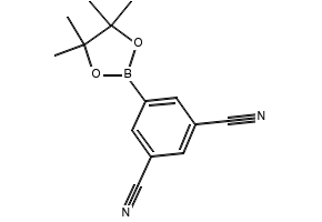 5-(4,4,5,5-tetramethyl-1,3,2- dioxaborolan-2-yl)isophthalonitrile structure, CAS 863868-34-2