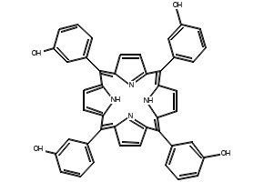 5,10,15,20-tetra(3-hydroxyphenyl)porphyrin structure, CAS 22112-79-4