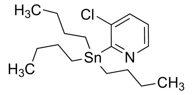 3-Chloro-2-(tributylstannyl)pyridine structure, CAS 206357-78-0