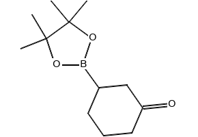 3-(TetraMethyl-1,3,2-dioxaborolan-2-yl)cyclohexan-1-one structure, CAS 302577-72-6