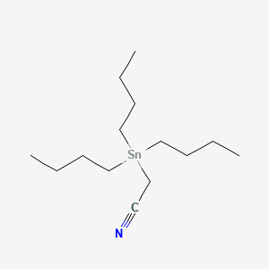 Tributyl(cyanomethyl)tin structure, CAS 17729-59-8