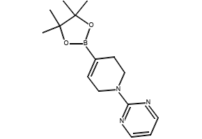 2-(4-(4,4,5,5-tetramethyl-1,3,2-dioxaborolan-2-yl)-5,6-dihydropyridin-1(2H)-yl)pyrimidine structure, CAS 1312479-75-6