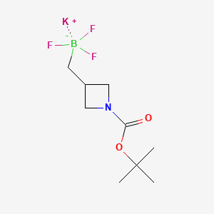 Potassium N-Boc cyclobutylmethyl borate structure, CAS 2254447-10-2