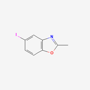 5-iodo-2-methyl-benzooxazole, 5-Iod-2-methylbenzoxazol structure, CAS 89976-17-0