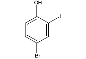 4-BROMO-2-IODOPHENOL structure, CAS 207115-22-8