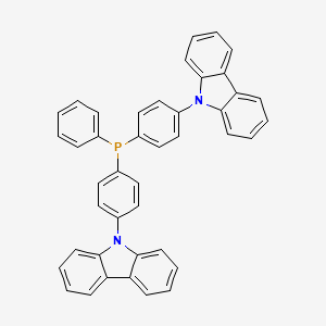 Bis-4-(N-carbazolyl)phenyl)phenylphosphine oxide structure, CAS 1233407-28-7