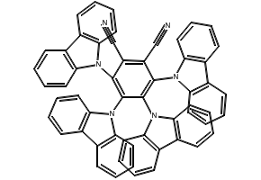 3,4,5,6-tetrakis(carbazol-9-yl)-1,2-dicyanobenzene structure, CAS 1416881-51-0